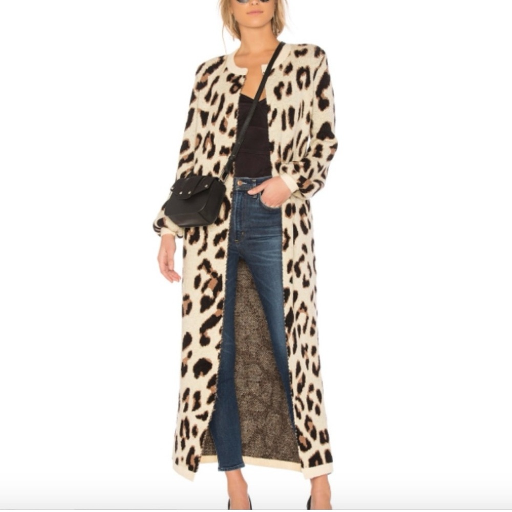Lovers + Friends Speak Up Duster Leopard Print